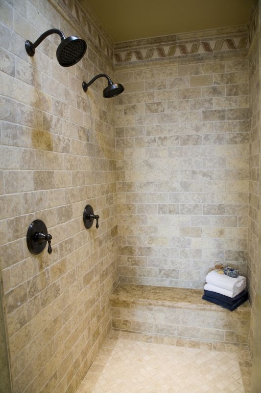 Luxury Shower with Multiple Showerheads
